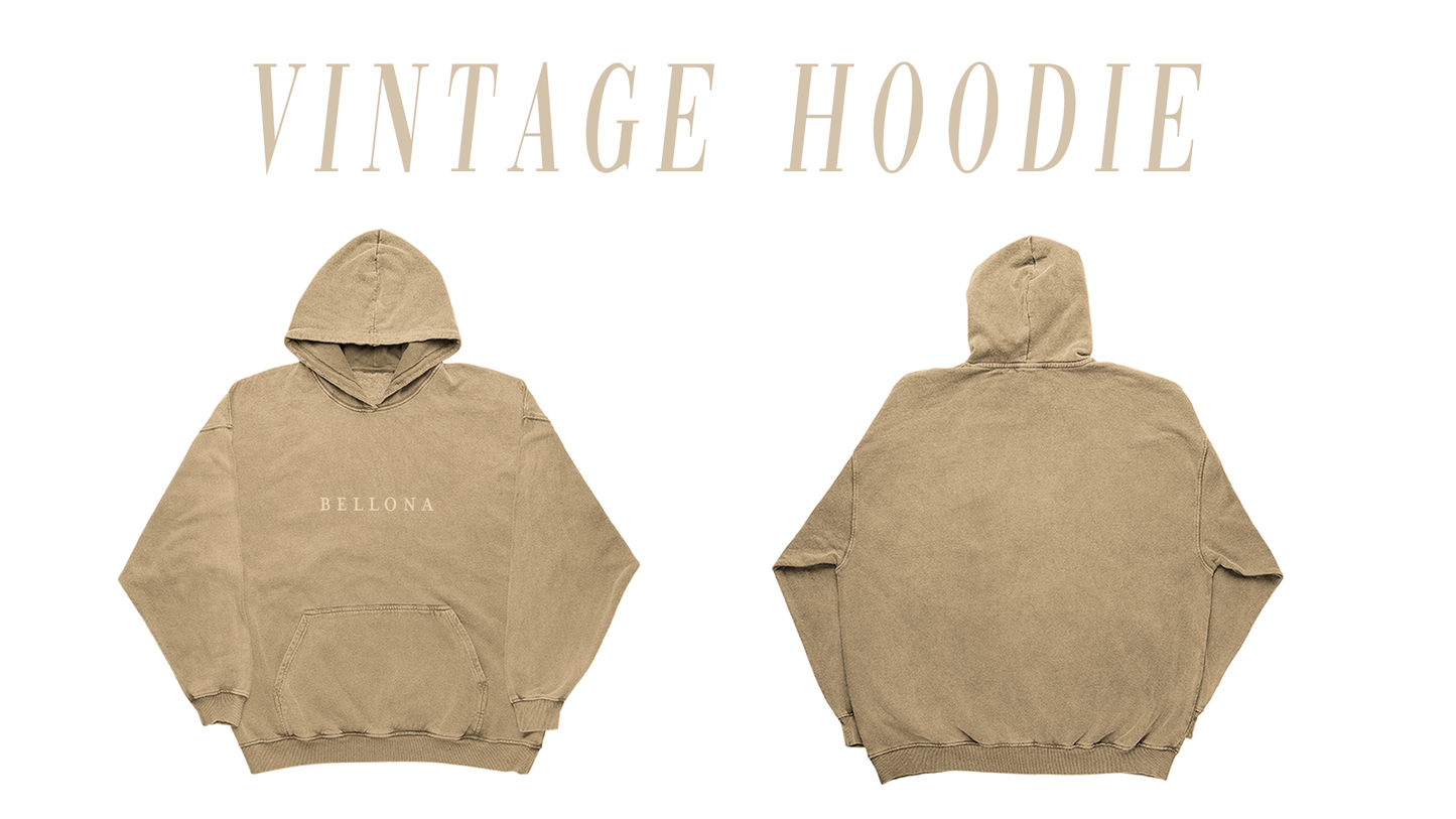 Pastel Tan Vintage Hoodie Bellona